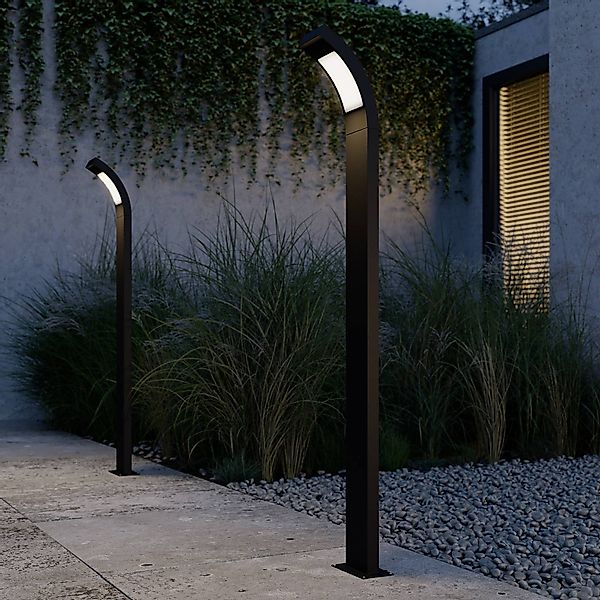 Lucande LED-Wegelampe Juvia, 100cm, anthrazit, Metall, IP54 günstig online kaufen