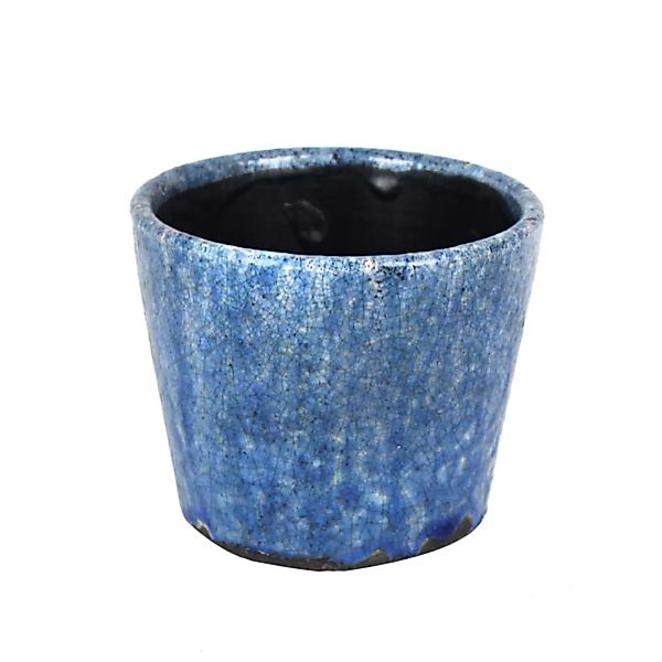 Blumentopf Aus Keramik Blau Meliert 14cm Ocean günstig online kaufen