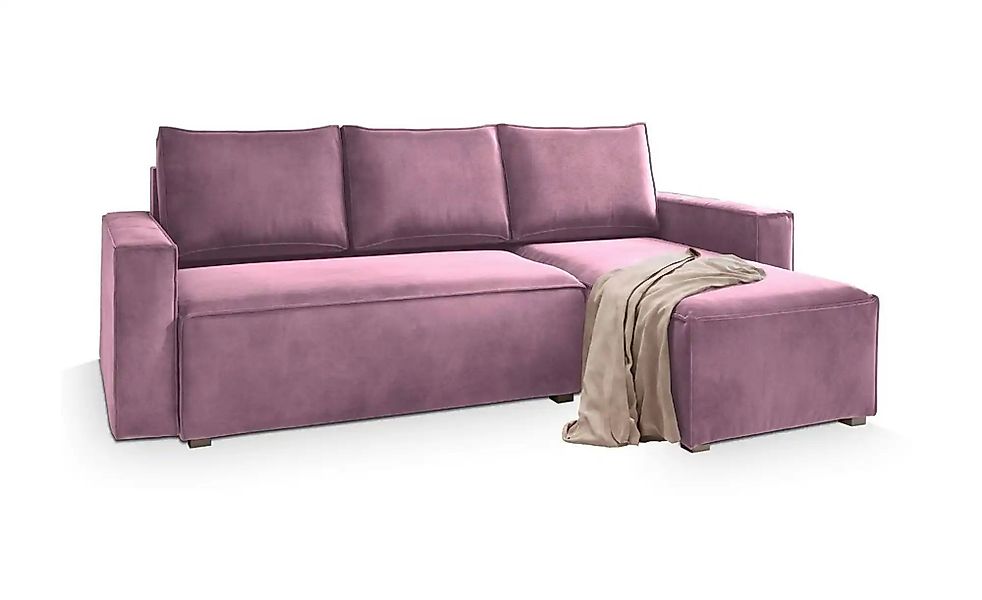 MASSENO Ecksofa mit Schlaffunktion Siles ¦ lila/violett ¦ Maße (cm): B: 230 günstig online kaufen