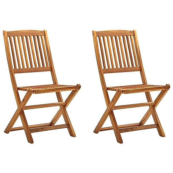 vidaXL Klappbare Gartenstühle 2 Stk. Massivholz Akazie günstig online kaufen