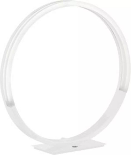 LED Tischleuchte Touch Dimmer rund Ring Weiß H:42cm günstig online kaufen
