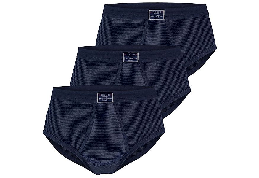 ESGE - Die Wäsche-Macher Slip (3-St) mit Eingriff, Jeans Ringel, Feinripp günstig online kaufen