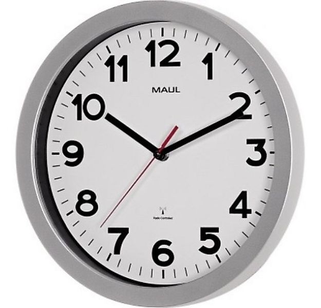 Maul Funkuhr MAUL Wanduhr MAULstep 90530-95 30cm silber günstig online kaufen