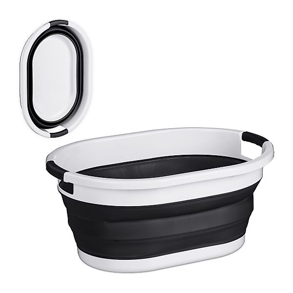 relaxdays Wäschekorb Faltbarer Wäschekorb 36 Liter günstig online kaufen
