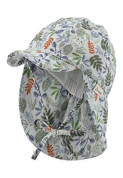 Sterntaler® Strickmütze Schirmmütze mit Nackenschutz Blätter günstig online kaufen
