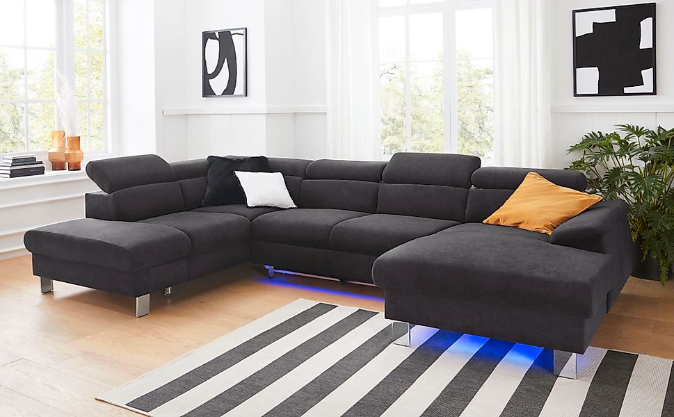 COTTA Wohnlandschaft »Komaris U-Form, B: 320 cm« mit Kopfteilverstellung, o günstig online kaufen