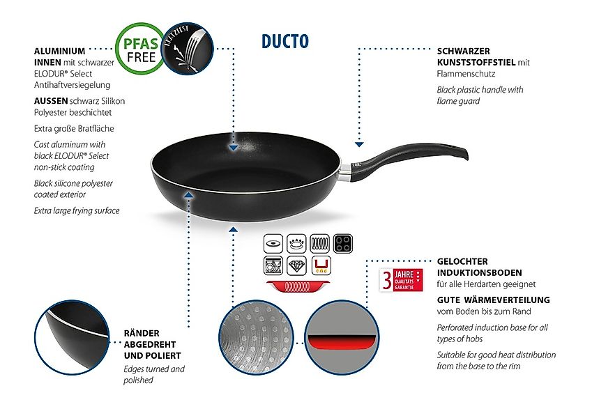 Elo Wok »Ducto Wok- und Pastapfanne«, Aluminium, (1 tlg.), Induktion günstig online kaufen