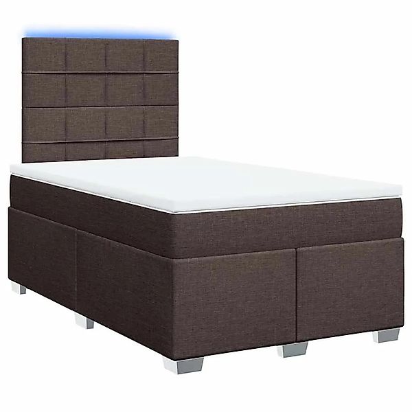 vidaXL Boxspringbett mit Matratze Dunkelbraun 120x200 cm Stoff 3292758 günstig online kaufen
