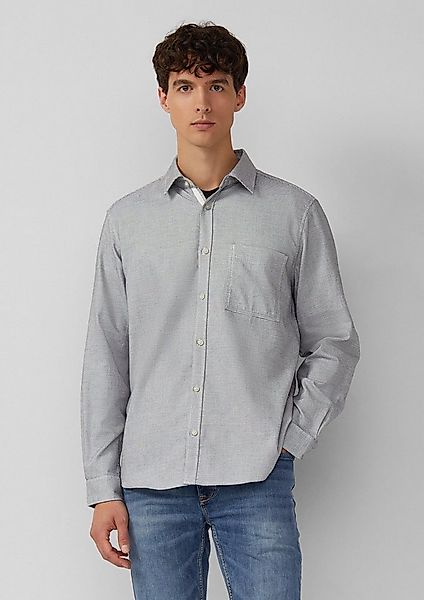 s.Oliver Langarmhemd Hemd Regular Fit: Gemustertes Langarmhemd mit Brusttas günstig online kaufen