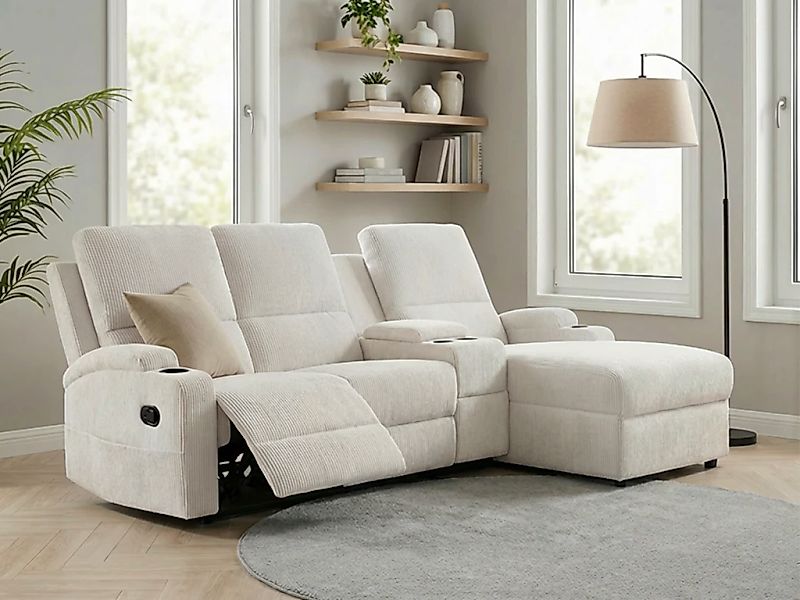 OTTO home Ecksofa "NAPORI Multimediasofa, 3er Kinosessel XXL, L-Form, Cord" günstig online kaufen