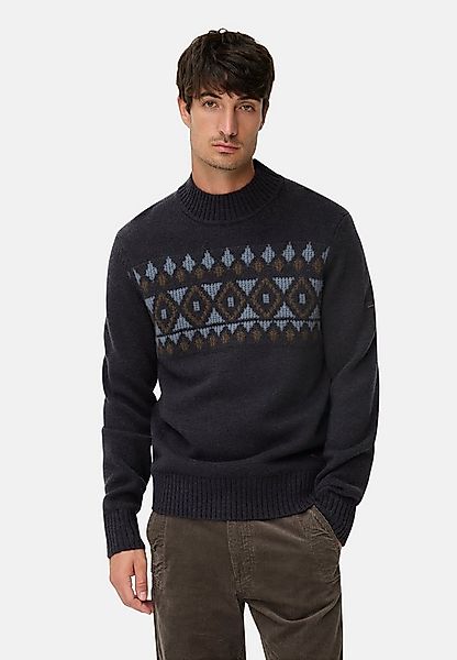 camel active Strickpullover aus reiner Lammwolle Langarm Markenlogo günstig online kaufen