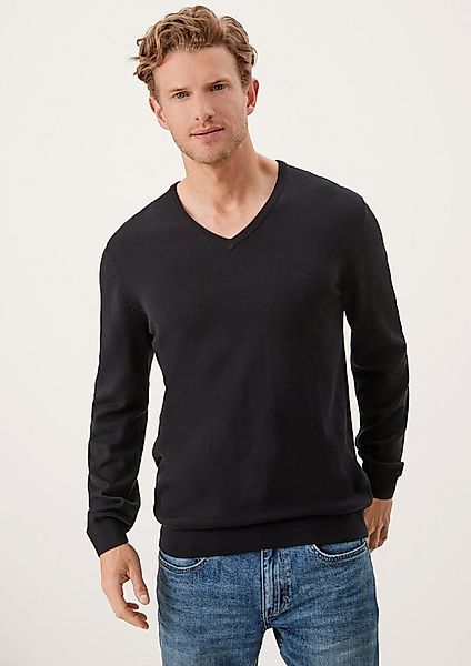 s.Oliver Longpullover Strickpullover Feinstrickpulli mit V-Ausschnitt günstig online kaufen