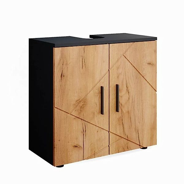 Vicco Waschbeckenunterschrank Irma, Anthrazit/Eiche, 60 x 59 cm günstig online kaufen