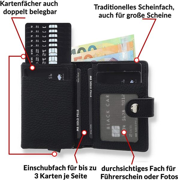 Solo Pelle Mini Geldbörse Q-Wallet Leder günstig online kaufen