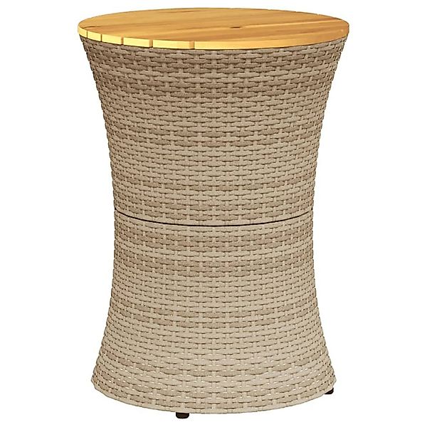 vidaXL Gartentisch Garten-Beistelltisch Trommelform Beige Poly günstig online kaufen