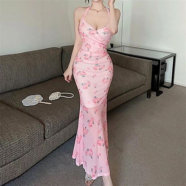RUZU UG Dirndl Elegantes, ärmelloses Damenkleid mit floraler Spitze für Frü günstig online kaufen