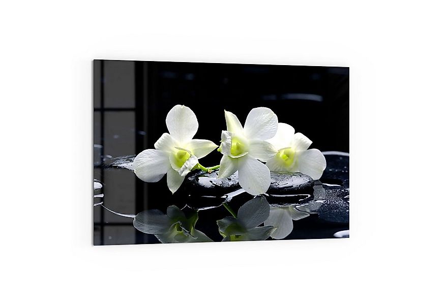 DEQORI Küchenrückwand 'Orchidee mit Zen-Steinen', Glas Spritzschutz Badrück günstig online kaufen