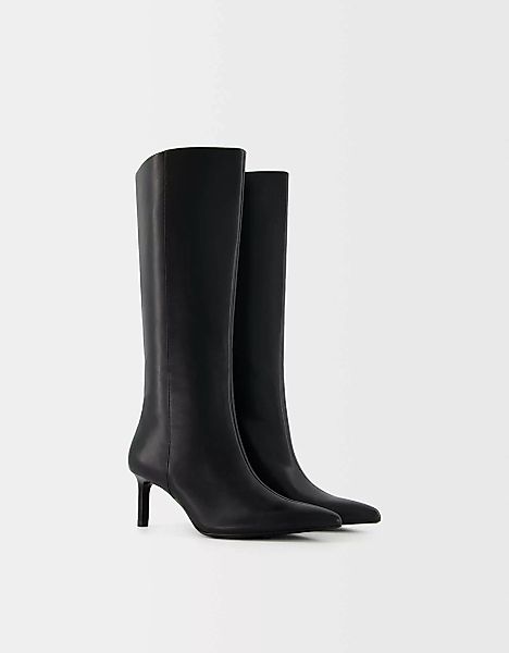 Bershka Stiefel Kitten-Heels Damen 39 Schwarz günstig online kaufen