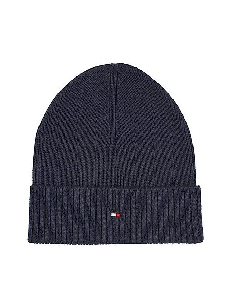 Tommy Hilfiger Strickmütze TH FLAG PIMA COTTON BEANIE Beanie mit Logosticke günstig online kaufen