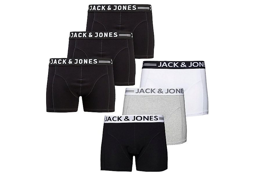 Jack & Jones Boxershorts SENSE 6er Pack (6-St) mit Logo Webbund günstig online kaufen
