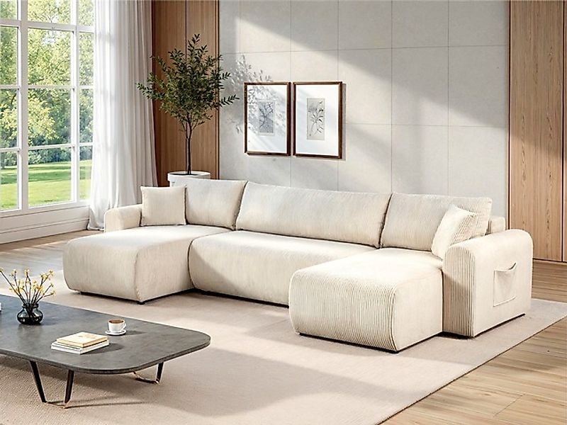 OTTO home Wohnlandschaft »JONAA, 311 cm, U-Form, Schlafsofa, Boxspringfeder günstig online kaufen