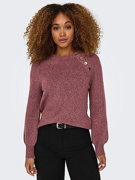 ONLY Rundhalspullover ONLEMMA LS BUTTON ONECK EX KNT Kunstfaser, regular fi günstig online kaufen