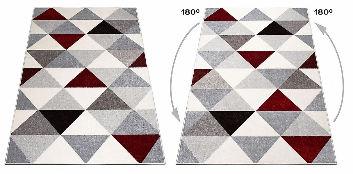 my home Teppich "Berlad Geo" rechteckig 9 mm Höhe mit besonders weichem Flo günstig online kaufen