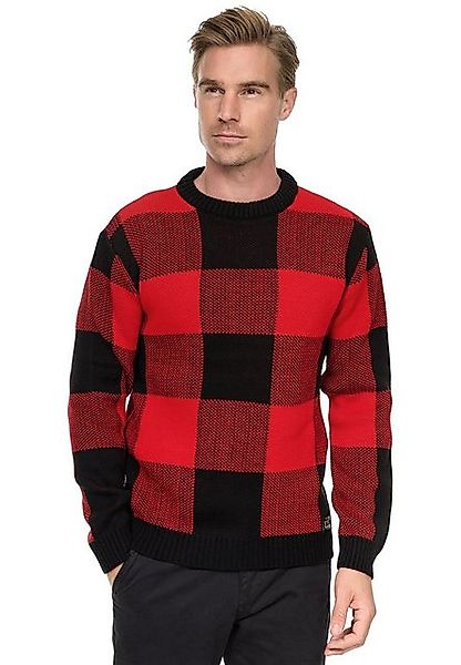 Rusty Neal Strickpullover mit karierter Musterung günstig online kaufen