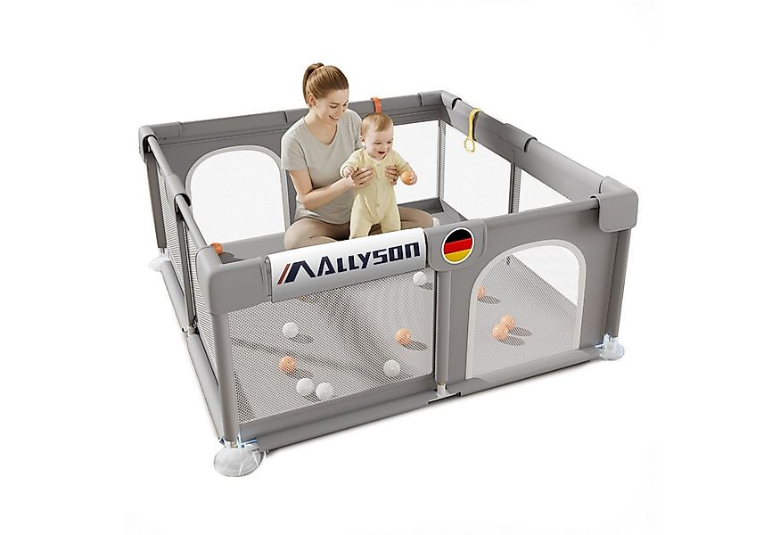 Allyson Laufgitter Faltbarer Laufstall Baby mit Matte, Baby Playpen Kinderl günstig online kaufen