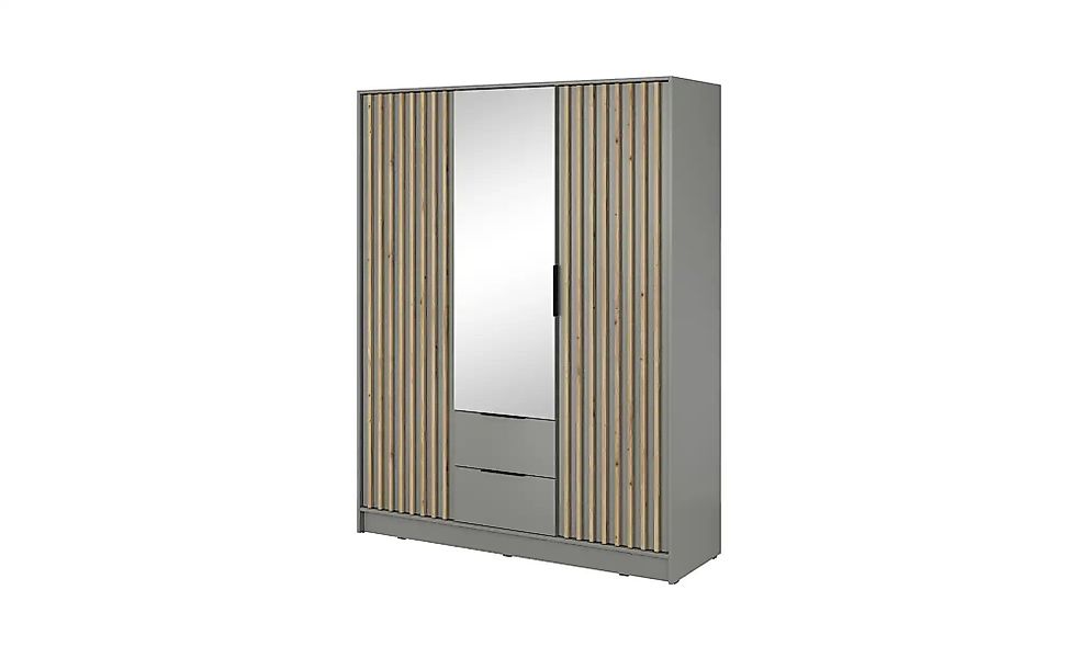 Drehtürenschrank  Nelly ¦ grau ¦ Maße (cm): B: 155 H: 200 Schränke > Kleide günstig online kaufen