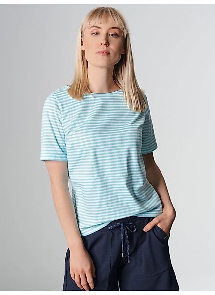 Trigema T-Shirt "TRIGEMA T-Shirt mit Streifenmuster" 1 Stk. tlg. günstig online kaufen