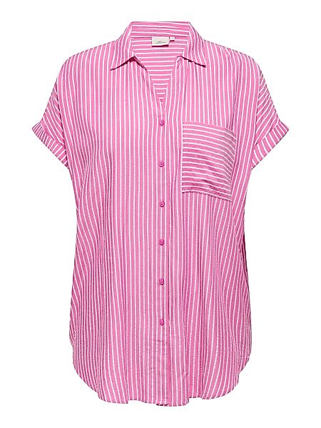 ONLY CARMAKOMA Blusenshirt Gestreiftes Kurzarm-Design mit günstig online kaufen