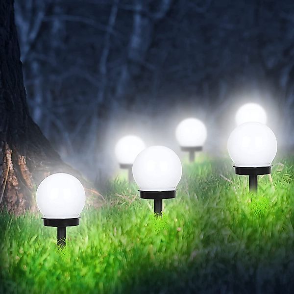 LETGOSPT Gartenleuchte 4x LED Solarleuchte Garten günstig online kaufen
