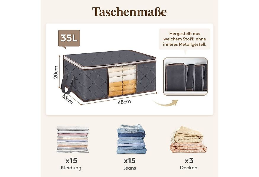 Lifewit Aufbewahrungsdose Aufbewahrungstasche mit Deckel, Kleiderschrank Or günstig online kaufen