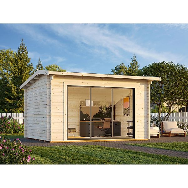 Palmako Gartenhaus Ines Slide Plus Grau Tauchgrundiert 390 cm x 300 cm günstig online kaufen