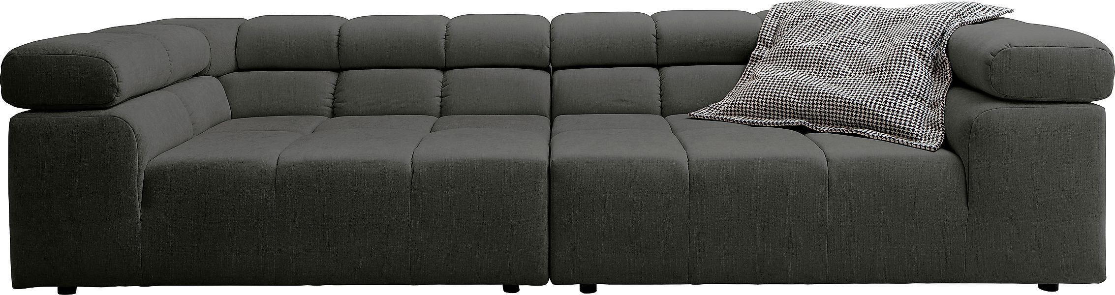 Home affaire Big-Sofa »Ancona B/T/H: 290/110/70 cm« auffällige Steppung, in günstig online kaufen
