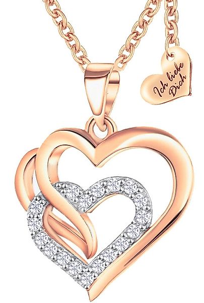 Limana Herzkette 925 Silber Rose-Gold rotgold günstig online kaufen