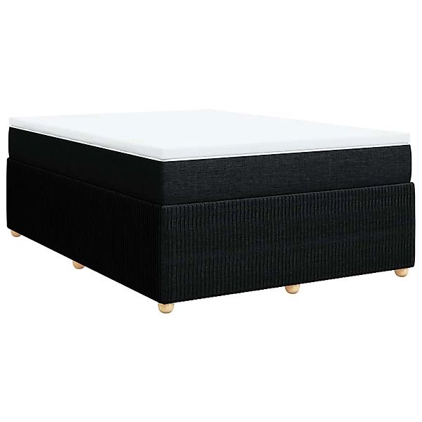 vidaXL Boxspringbett mit Matratze Schwarz 140x190 cm Stoff 3285569 günstig online kaufen