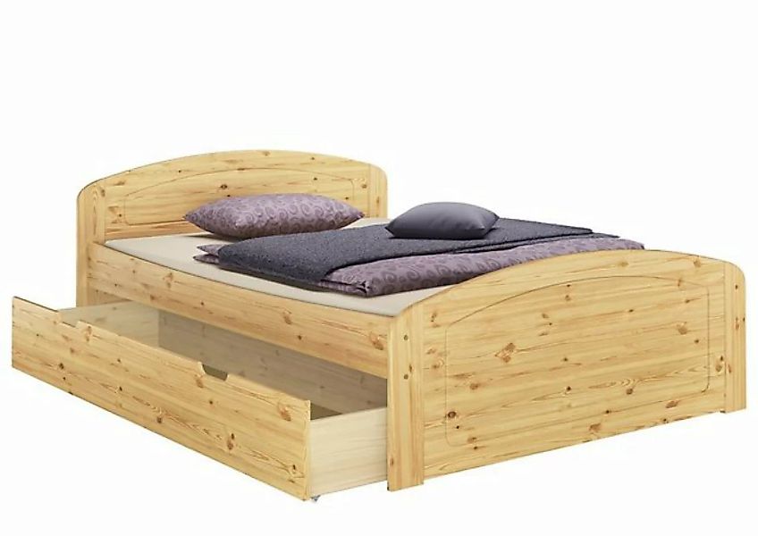 ERST-HOLZ Bett Funktionsbett Massivholz Doppelbett überlang Kiefer 140x220, günstig online kaufen