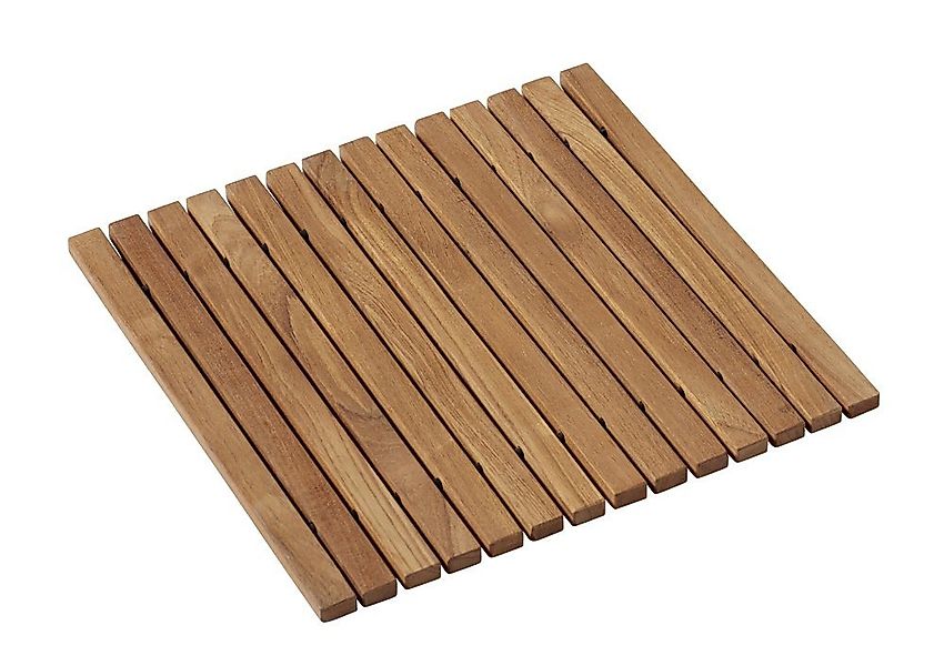 Cinas Badematte Bath, Höhe 3 mm, Teakholz, Runde Silhouette, stabile Basis, günstig online kaufen