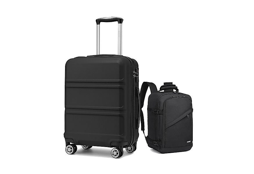 KONO Kofferset 2-teiliges Set, Hartschalen-Koffer (52cm Höhe) + Rucksack (4 günstig online kaufen