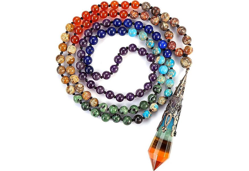 LuxusKollektion Perlenkette Perlen Mala Kette 7 Chakra Heilstein Anhänger H günstig online kaufen