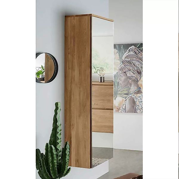 Spiegelschrank Garderobe aus Asteiche Massivholz 165 cm hoch günstig online kaufen