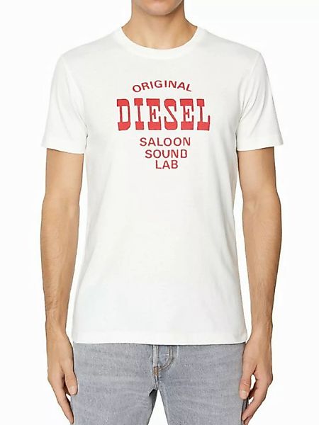 Diesel Rundhalsshirt Slim Fit - Weiß - T-DIEGOR-E12 141 günstig online kaufen