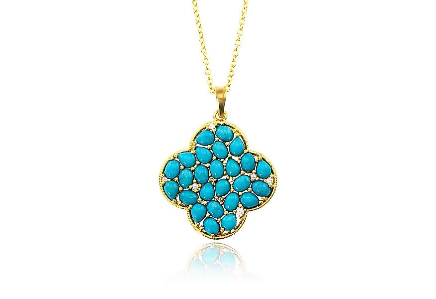 Cavill Silberkette Cavill Türkis Halskette 4,10 ct Sleeping Beauty 925 Silb günstig online kaufen