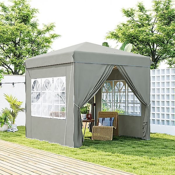 Outsunny Pavillon 2,5x2,5m, wasserabweisend Stabil Winterfest Pop-up Faltpa günstig online kaufen