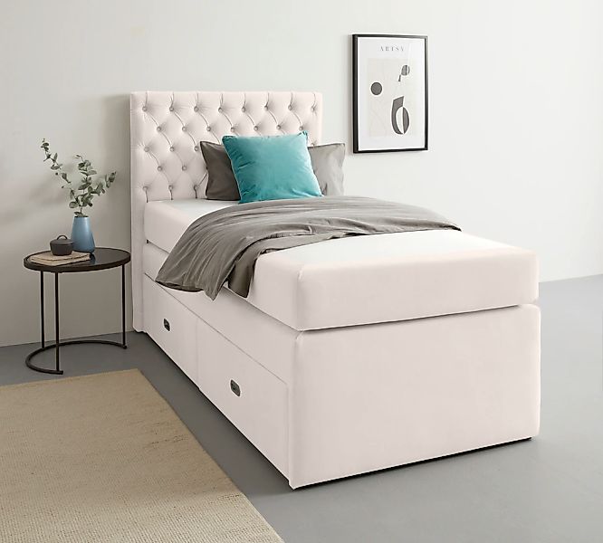 Home affaire Bett "Boxbett Alvi mit Schubladen, Taschen-Federkernmatratze" günstig online kaufen