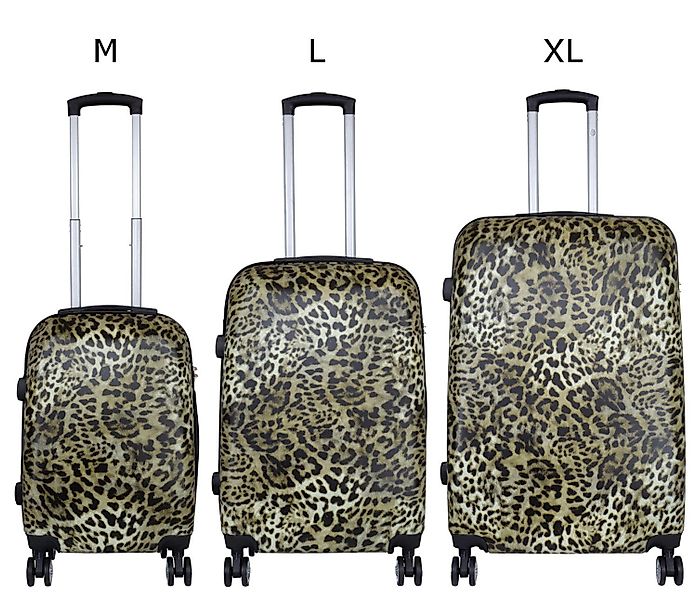 Warenhandel König Kofferset Leopard Fell, 4 günstig online kaufen
