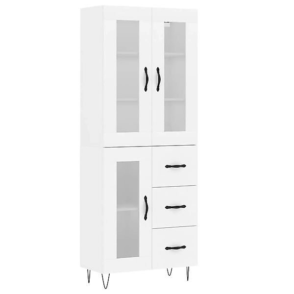 vidaXL Highboard Weiß 69,5x34x180 cm Holzwerkstoff 3198625 günstig online kaufen