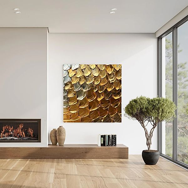 queence Acrylglasbild "Goldene Schlangenhaut" Abstrakt  Abstrakte  Formen günstig online kaufen